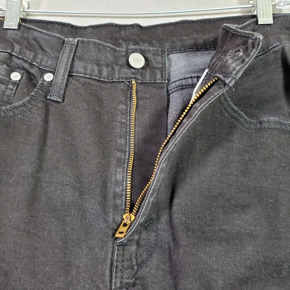 Levi's 514 Straight Fit Jeans Mens‎ 36x30 Black Denim Gorpcore Grunge Streetwear